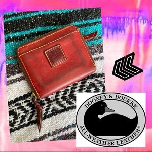 Vintage D & B Florentine Leather Zip-Around Wallet